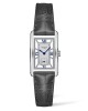 Longines DolceVita L5.512.4.75.2 Quartz Ανοξείδωτο ατσάλι Δερμάτινο λουρί μαύρου χρώματος Λευκό χρώμα καντράν Λατινική αρίθμηση