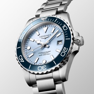 Longines HydroConquest L3.779.4.98.6 Αυτόματο Ανοξείδωτο ατσάλι Μπρασελέ Μπλε του πάγου χρώμα καντράν Κεραμική στεφάνη