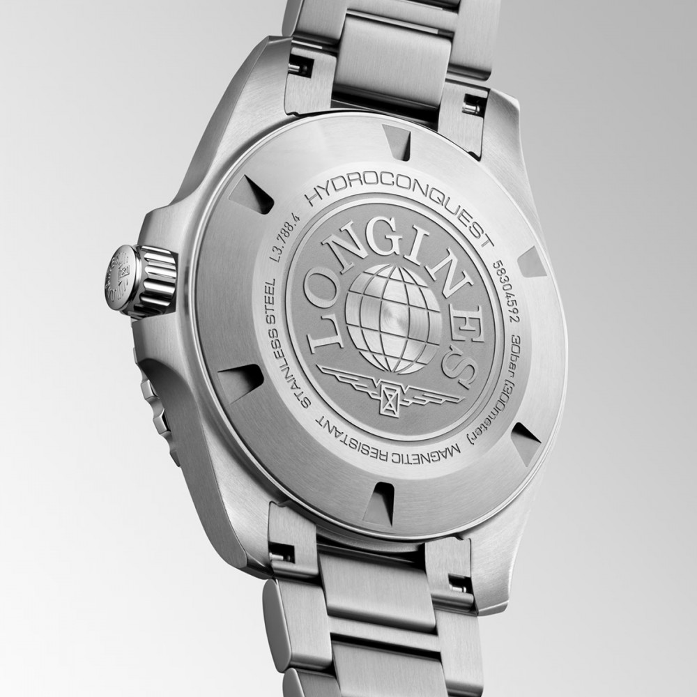 Longines HydroConquest L3.788.4.98.6 Αυτόματο Ανοξείδωτο ατσάλι Μπρασελέ Μπλε του πάγου χρώμα καντράν Κεραμική στεφάνη