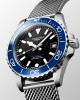 Longines HydroConquest L3.779.4.90.6 Αυτόματο Ανοξείδωτο ατσάλι Milanese Μπρασελέ Μαύρο χρώμα καντράν