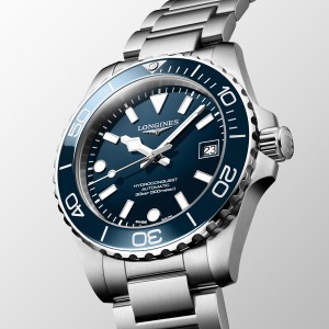 Longines HydroConquest L3.779.4.96.6 Αυτόματο Ανοξείδωτο ατσάλι Μπρασελέ Μπλε χρώμα καντράν Κεραμική στεφάνη
