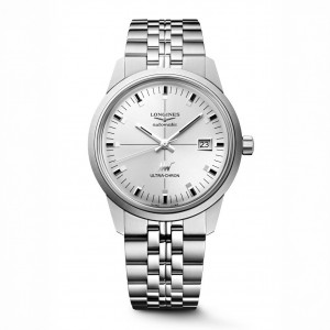 Longines Ultra Chron L2.937.4.72.6 Αυτόματο Ανοξείδωτο ατσάλι Μπρασελέ Ασημί χρώμα καντράν
