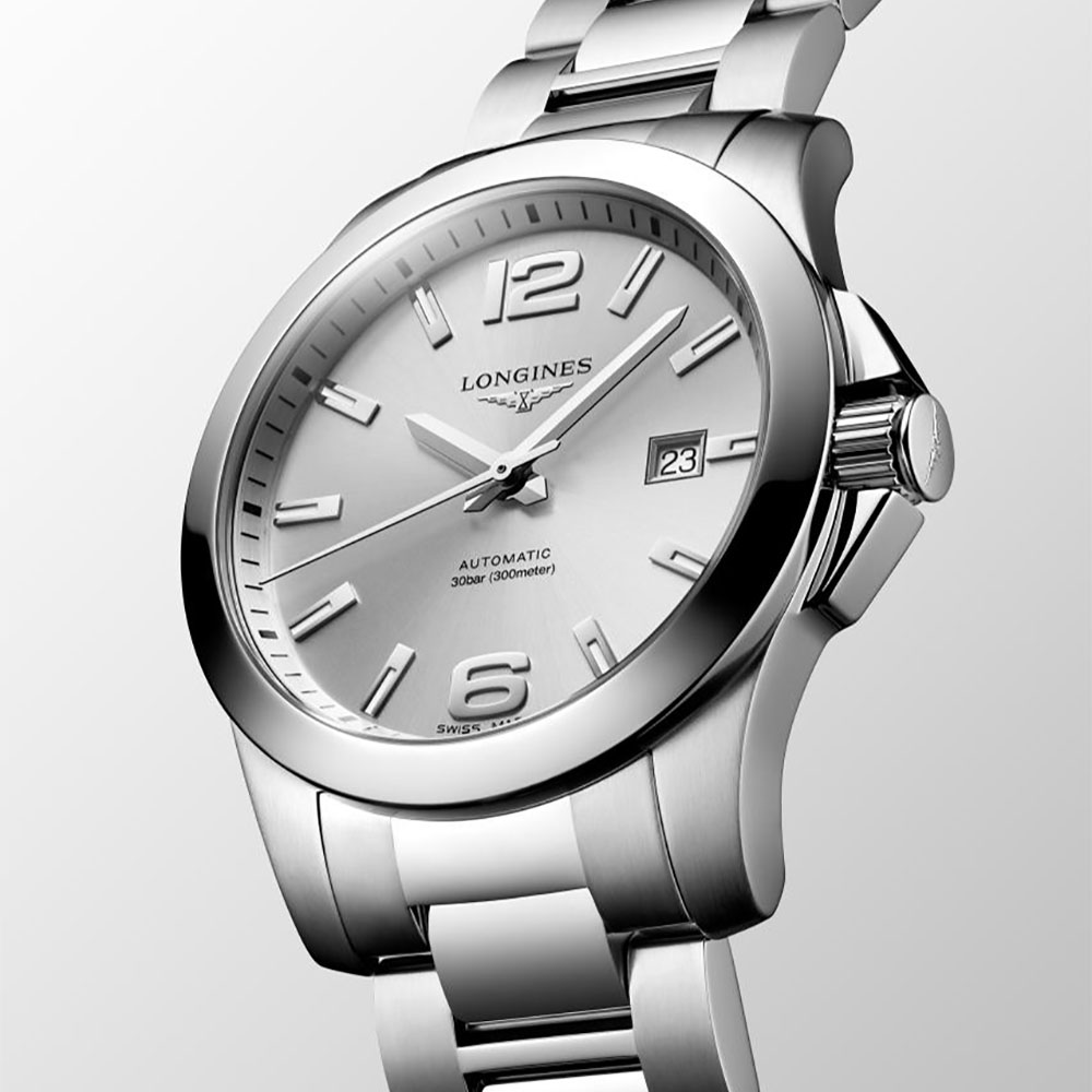 Longines Conquest L3.777.4.76.6 Automatic Stainless steel Bracelet Silver color dial