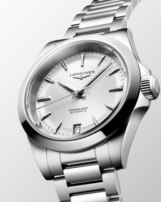 Longines Conquest L3.430.4.72.6 Αυτόματο Ανοξείδωτο ατσάλι Μπρασελέ Ασημί χρώμα καντράν