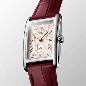 Longines DolceVita L5.255.4.28.2 Quartz Ανοξείδωτο ατσάλι Κόκκινο δερμάτινο λουρί Ιβουάρ χρώμα καντράν