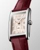 Longines DolceVita L5.255.4.28.2 Quartz Ανοξείδωτο ατσάλι Κόκκινο δερμάτινο λουρί Ιβουάρ χρώμα καντράν