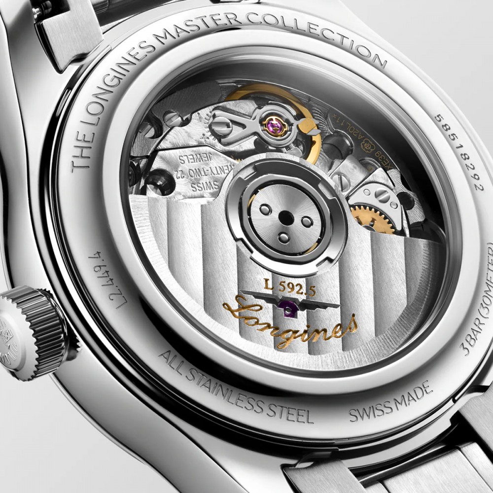 Longines Master Collection L2.449.4.87.6  Αυτόματο Ανοξείδωτο ατσάλι Μπρασελέ Λευκό φίλντισι καντράν Διαμάντια
