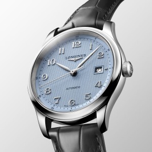 Longines Master Collection L2.950.4.99.2 Αυτόματο Ανοξείδωτο ατσάλι Ανθρακί δερμάτινο λουρί Γαλα΄ζιο χρώμα καντράν