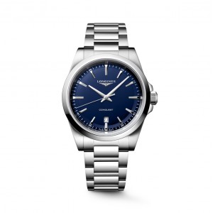 Longines Conquest L3.860.4.92.6 Quartz Ανοξείδωτο ατσάλι Μπρασελέ Μπλε χρώμα καντράν