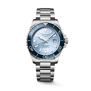 Longines HydroConquest L3.788.4.98.6 Αυτόματο Ανοξείδωτο ατσάλι Μπρασελέ Μπλε του πάγου χρώμα καντράν Κεραμική στεφάνη