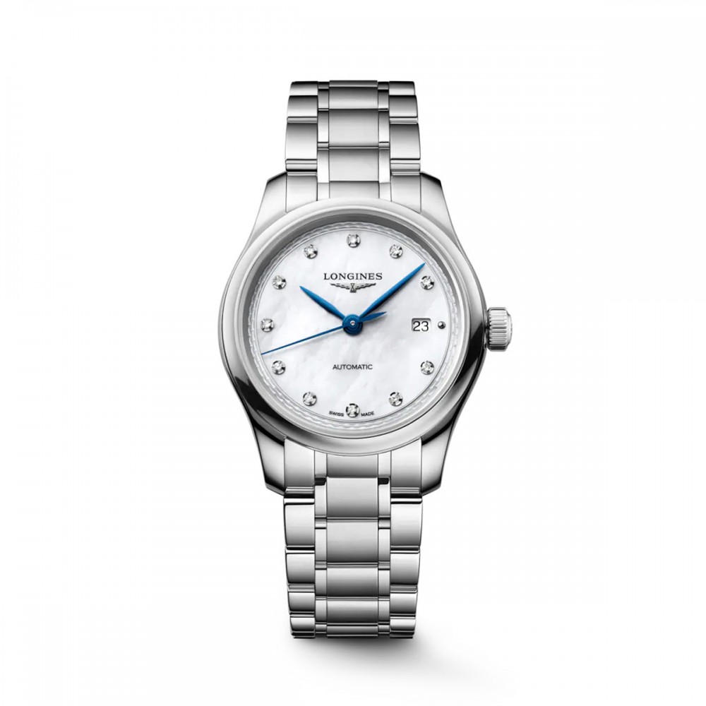 Longines Master Collection L2.449.4.87.6  Αυτόματο Ανοξείδωτο ατσάλι Μπρασελέ Λευκό φίλντισι καντράν Διαμάντια