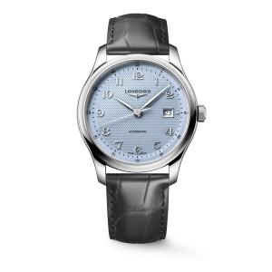 Longines Master Collection L2.950.4.99.2 Αυτόματο Ανοξείδωτο ατσάλι Ανθρακί δερμάτινο λουρί Γαλα΄ζιο χρώμα καντράν