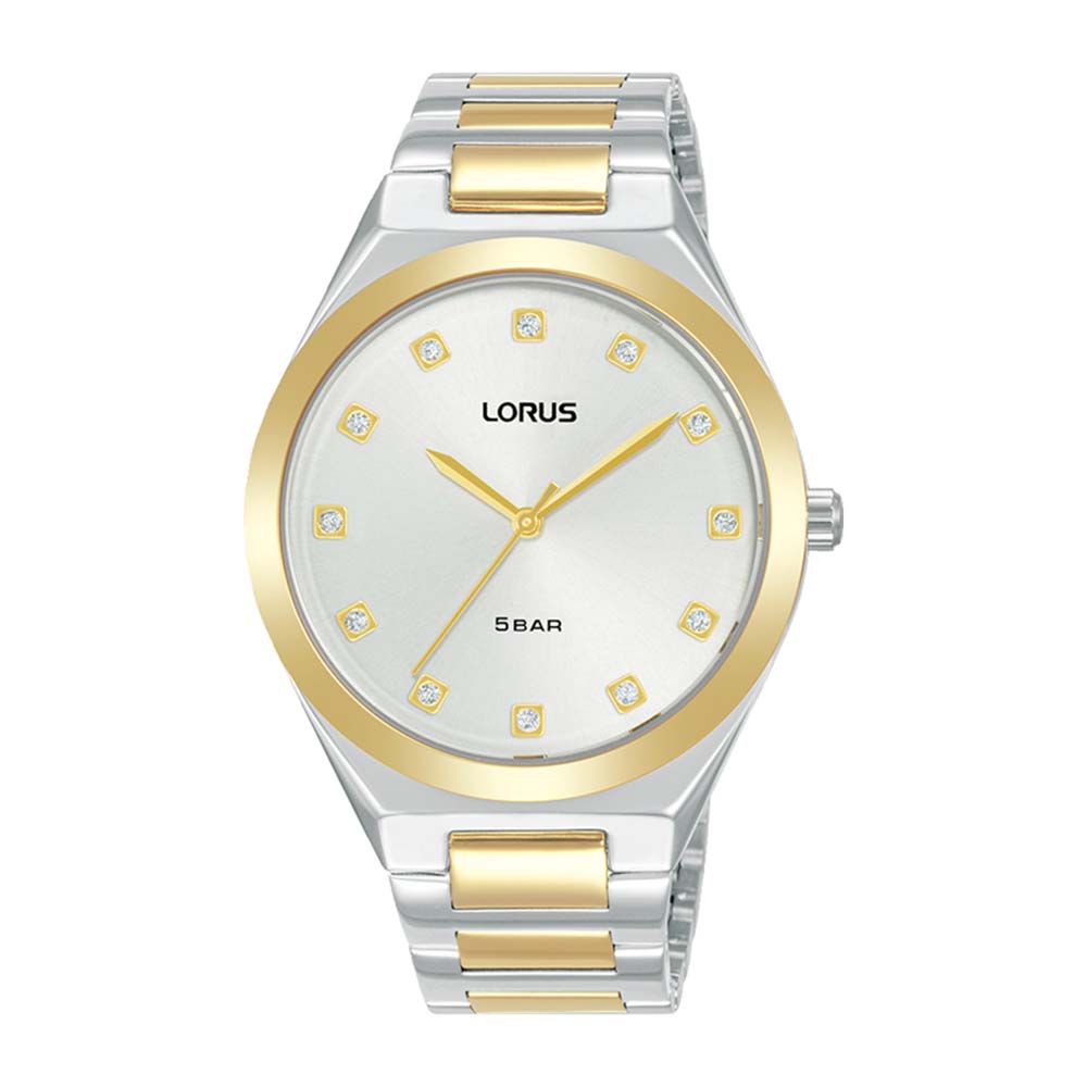 Lorus Women RG202WX9 Quartz Ανοξείδωτο ατσάλι Μπρασελέ Λευκό χρώμα καντράν Κρύσταλλα