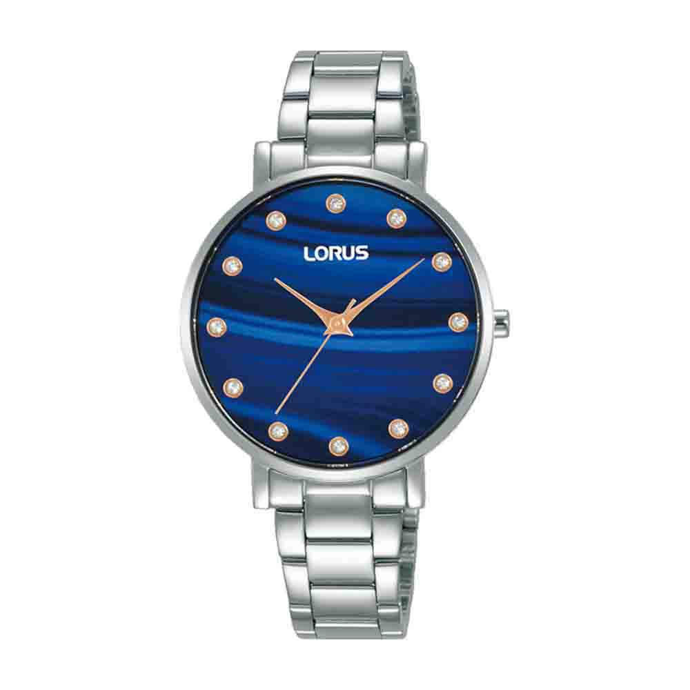 Lorus Classic RG227VX9 Quartz Ανοξείδωτο ατσάλι Μπρασελέ Μπλε χρώμα καντράν Κρύσταλλα