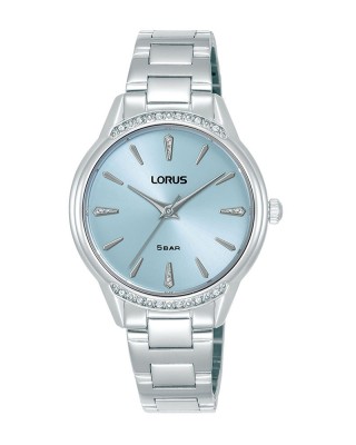Lorus Women RG253YX9 Quartz Ανοξείδωτο ατσάλι Μπρασελέ Γαλάζιο χρώμα καντράν Κρύσταλα