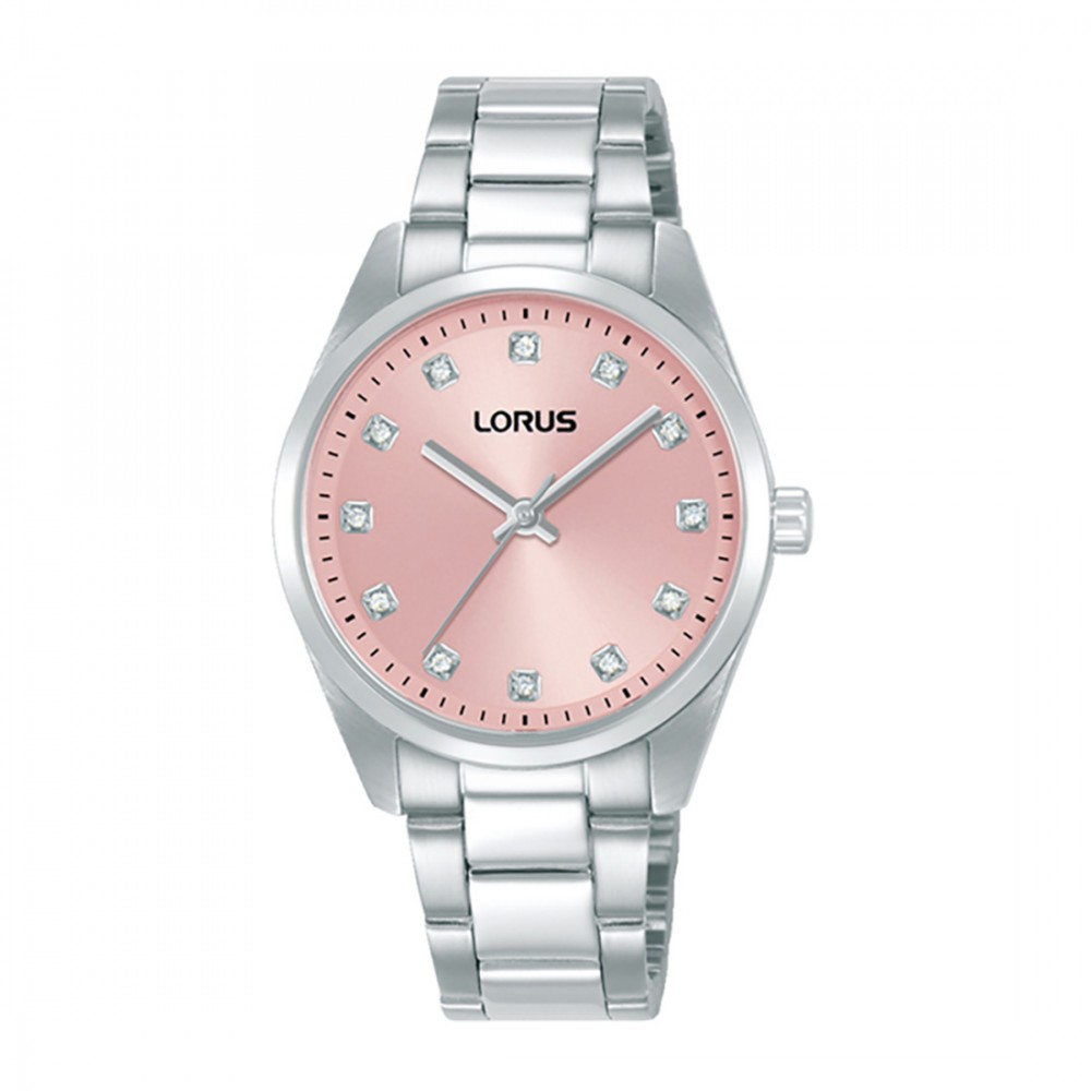 Lorus Women RG325XX9 Quartz Ανοξείδωτο ατσάλι Μπρασελέ Ροζ χρώμα καντράν Κρυσταλα