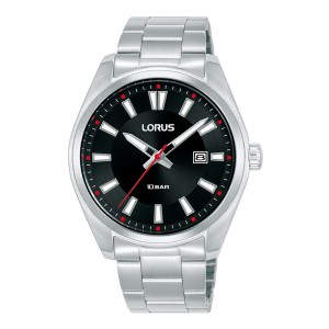 Lorus Sports RH917SX9 Quartz Ανοξείδωτο ατσάλι Μπρασελέ Μαύρο χρώμα καντράν