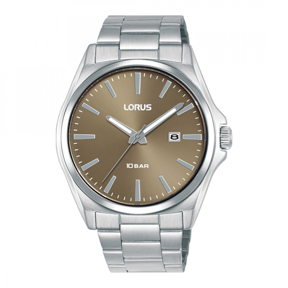 Lorus Sports RH951SX9 Quartz Ανοξείδωτο ατσάλι Μπρασελέ Καφέ χρώμα καντράν