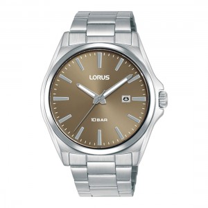 Lorus Sports RH951SX9 Quartz Ανοξείδωτο ατσάλι Μπρασελέ Καφέ χρώμα καντράν