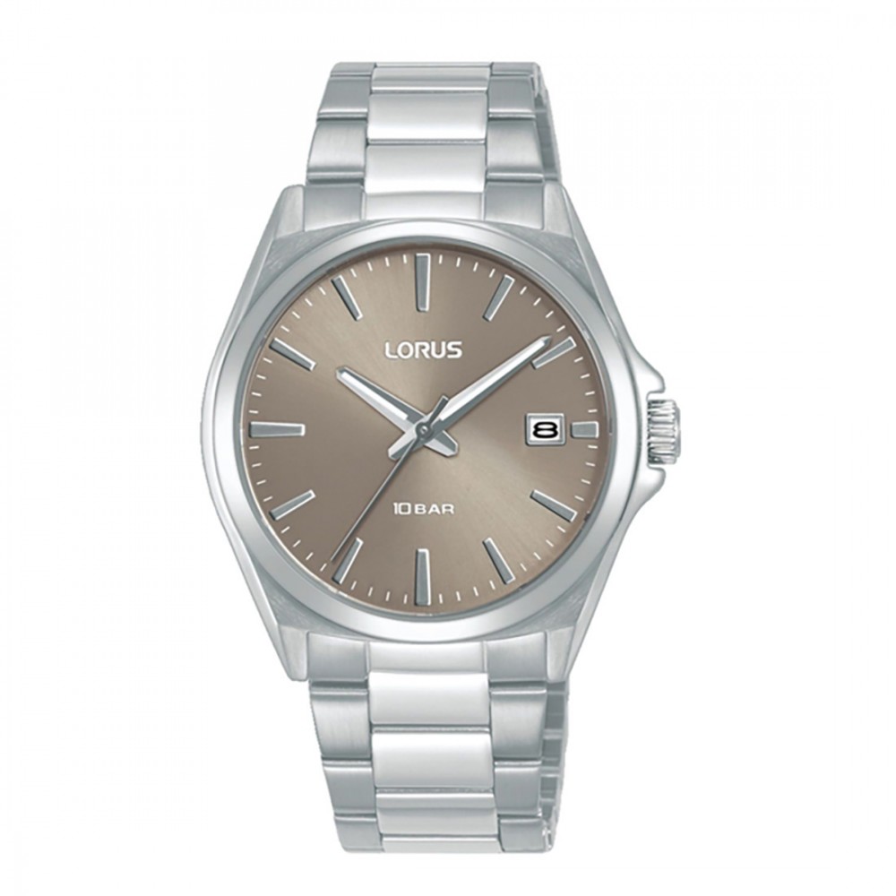 Lorus Sports RH961SX9 Quartz Ανοξείδωτο ατσάλι Μπρασελέ Καφέ χρώμα καντράν