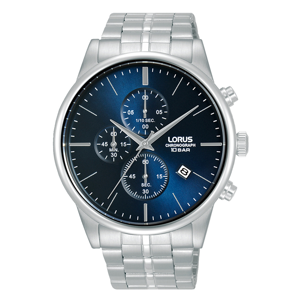 Lorus Urban RM363JX9 Quartz Χρονογράφος Ανοξείδωτο ατσάλι Μπρασελέ Μπλε χρώμα καντράν