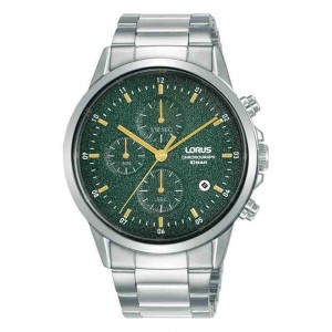 Lorus Urban RM369HX9 Quartz Chronograph Stainless Steel Bracelet Green color dial