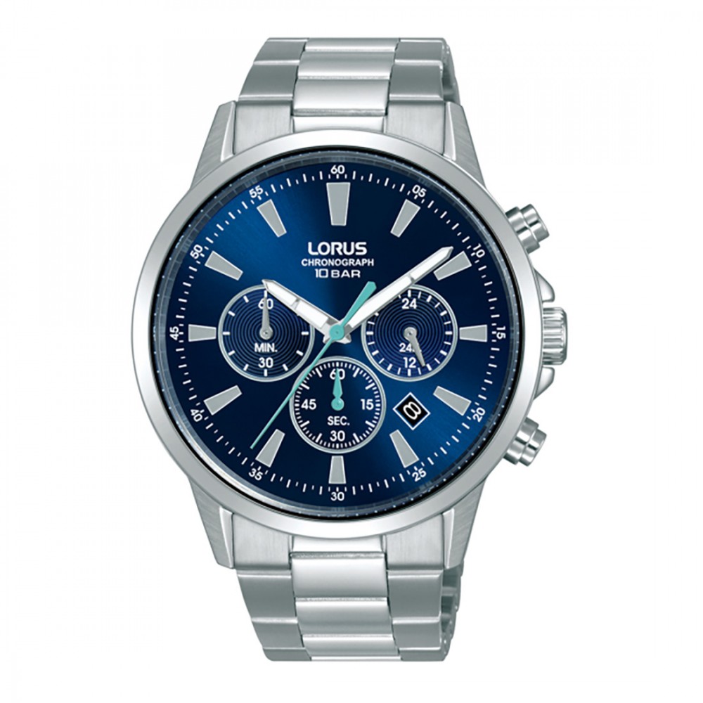Lorus Tactical RT311LX9 Quartz Χρονογράφος Ανοξείδωτο ατσάλι Μπρασελέ Μπλε χρώμα καντράν