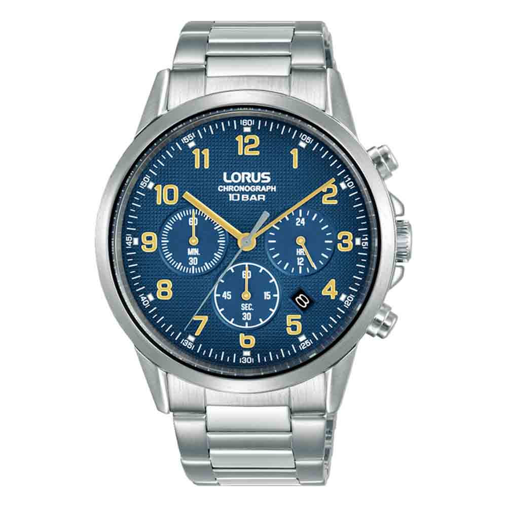 Lorus Urban RT317KX9 Quartz Χρονογράφος Ανοξείδωτο ατσάλι Μπρασελέ Μπλε χρώμα καντράν