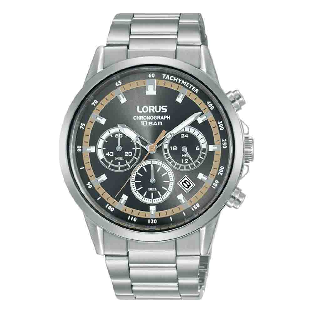 Lorus Sports RT395JX9 Quartz Χρονογράφος Ανοξείδωτο ατσάλι Μπρασελέ Γκρι χρώμα καντράν