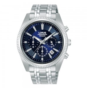 Lorus Classic RT395KX9 Quartz Χρονογράφος Ανοξείδωτο ατσάλι Μπρασελέ Μπλε χρώμα καντράν