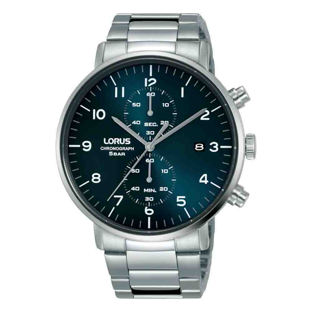 Lorus Dress RW401AX9 Quartz Chronograph Stainless Steel Bracelet Blue color dial