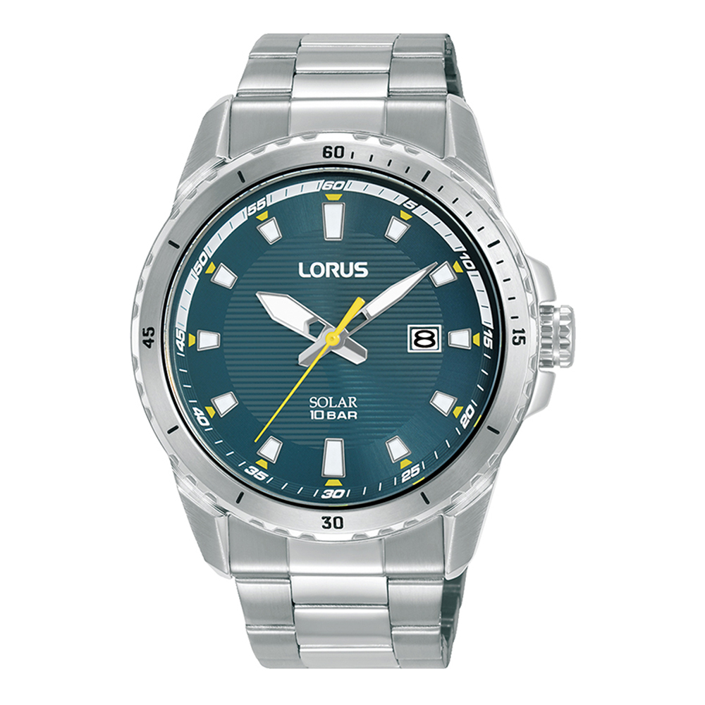 Lorus Solar Sports RX369AX9 Quartz Ανοξείδωτο ατσάλι Μπρασελέ Μπλε χρώμα καντράν