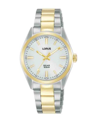 Lorus Solar Classic RY506AX9 Quartz Ανοξείδωτο ατσάλι Μπρασελέ Λευκό χρώμα καντράν