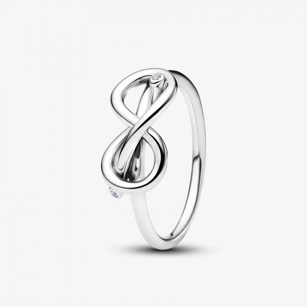 Pandora Δαχτυλίδι Σύμβολο Άπειρο Πέτρες 925 Βαθμών Κωδικός 193759C01-48
