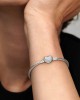 Pandora Βραχιόλι Αστραφτερή Καρδιά Αλυσίδα Φίδι Ασήμι 925 Βαθμών Πέτρες Κωδικός 590727CZ-17