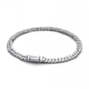Pandora Βραχιόλι Αλυσίδα Cuban chain Ασήμι 925 Βαθμών Κωδικός 594367C00-16
