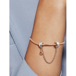 Pandora Αλυσίδα ασφαλείας Σύμβολο O και κορώνα 925 Βαθμών Κωδικός 788313-05
