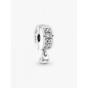 Pandora Σύμβολο κλιπ pavé Family Always Ασήμι 925 Βαθμών Κωδικός 791151C01