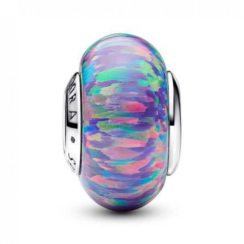 Pandora Σύμβολο Μωβ γυαλί Murano  Ασήμι 925 Βαθμών Κωδικός 791691C05