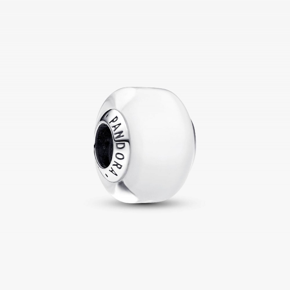 Pandora Σύμβολο Λευκό γυαλί Murano  Ασήμι 925 Βαθμών Κωδικός 793118C00
