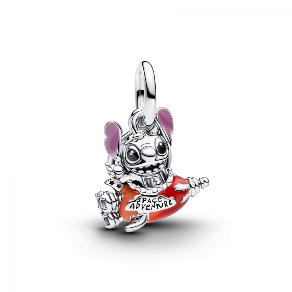 Pandora Κρεμαστό Σύμβολο Disney Stitch rocket Ασημί 925 Βαθμών Πέτρες Κωδικός 793742C01