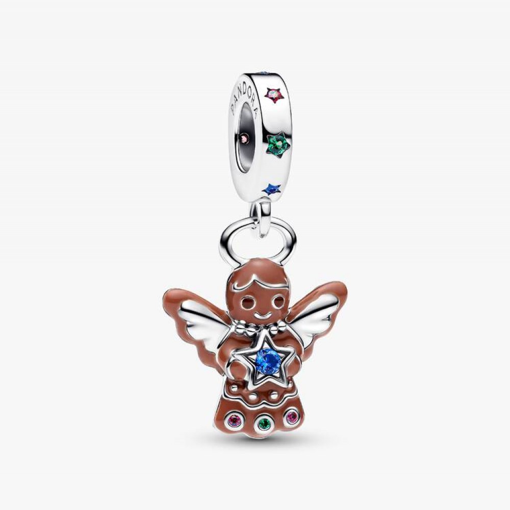 Pandora Κρεμαστό Σύμβολο Αγγελάκι Gingerbread Ασήμι 925 Βαθμών Πέτρες Κωδικός 794247C01
