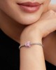 Pandora Σύμβολο Κύβος Ροζ γυαλί Murano «Love» Ασήμι 925 Βαθμών Πέτρες Κωδικός 794433C01