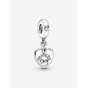 Pandora Κρεμαστό Σύμβολο Friends Forever Καρδιά Πέτρες 925 Βαθμών Πέτρες Κωδικός 799294C01