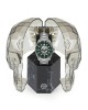Philipp Plein The Skull Diver PWOAA0622 Three Hands Ανοξείδωτο ατσάλι Μπρασελέ Πράσινο χρώμα καντράν Περιστρεφόμενη στεφάνη