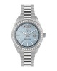 Philipp Plein Date Superlative Gent PWPNA0524 Quartz Ανοξείδωτο ατσάλι Μπρασελέ Γαλάζιο χρώμα καντράν Κρύσταλλα