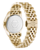 Philipp Plein Superlative PWYAA0323 Quartz Επιχρυσωμένο ανοξείδωτο ατσάλι Μπρασελέ Λευκό φίλντισι καντράν Κρύσταλλα