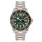 Philipp Plein Challenger PWYBA0623 Quartz Ανοξείδωτο ατσάλι Διμεταλλικό μπρασελέ Πράσινο χρώμα καντράν Περιστρεφόμενη στεφάνη