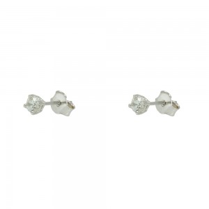 Earrings White gold K14 with semiprecious stone Code 006157