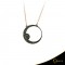 Κολιέ Crescent Small Full Black color Brilliant Ροζ χρυσός Κ14 με μαύρη επιμετάλλωση Κωδικός 11187